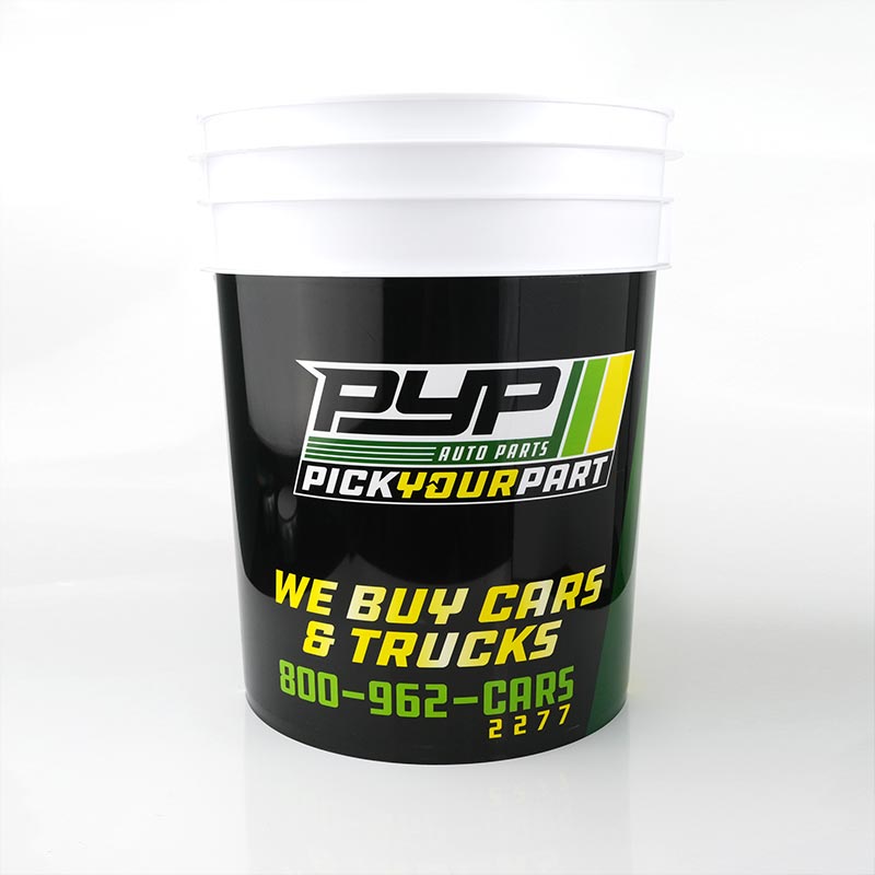 Menerima Cetakan Injeksi Ember Cat Plastik Custom Dalam Label Cetakan